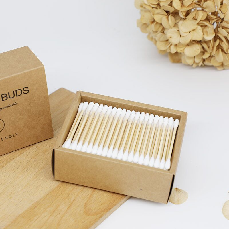Bamboo Cotton Swabs 200 Count Biodegradable Wooden Cotton Buds Double Tipped Ear Sticks Eco Friendly Natural for Ear Removal Art - Image 6