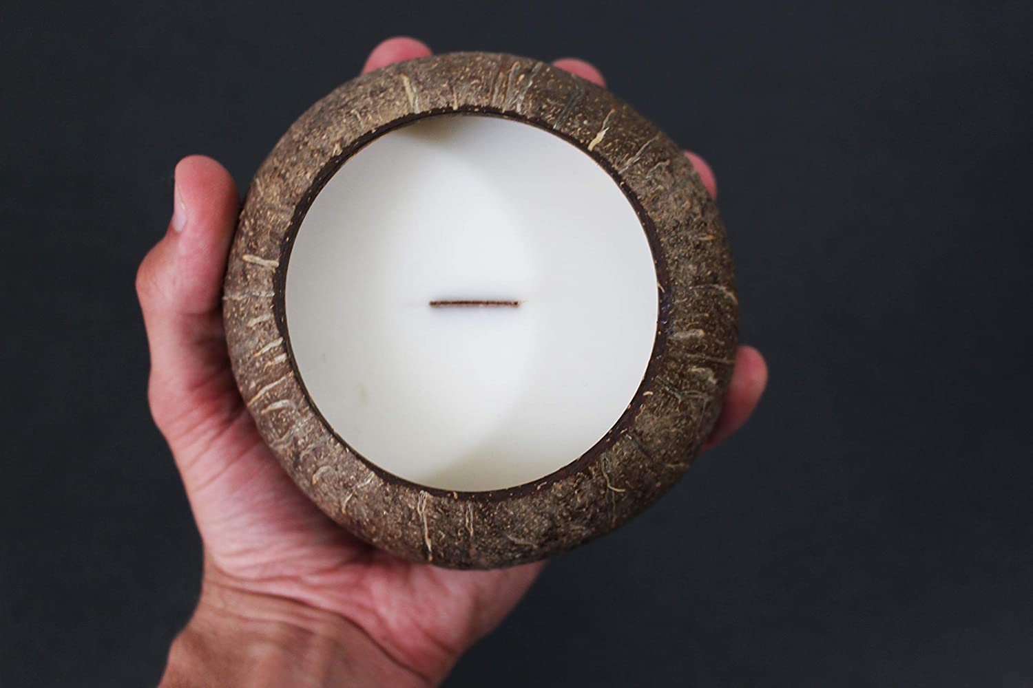 Natural Eco Friendly Handmade Candles in Coconut Shell Bowls - Image 3